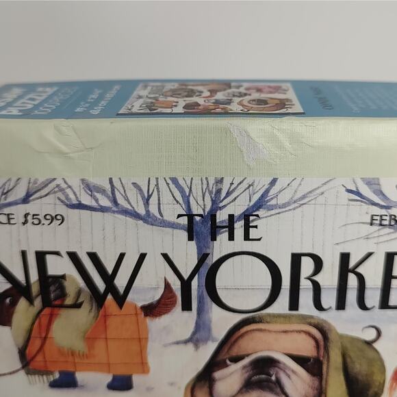 New Yorker Dog Puzzle Winter Snow Pups 1000 piece Jigsaw Game 19 in x 26 in 2010 - Picture 7 of 9